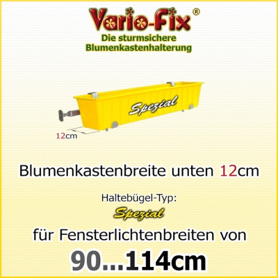Blumenkastenhalter Spezial / 1 Paar HB 12cm / FLB 90...114cm