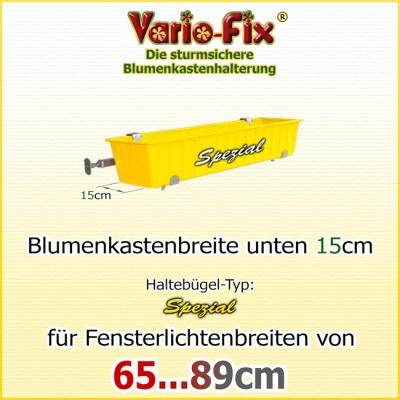 Blumenkastenhalter Spezial / 1 Paar HB 15cm / FLB 65...89cm