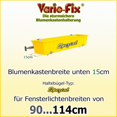 Blumenkastenhalter Spezial / 1 Paar HB 15cm / FLB 90...114cm