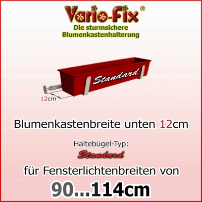 Blumenkastenhalter Standard / 1 Paar HB 12cm / FLB 90...114cm