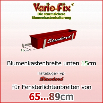 Blumenkastenhalter Standard / 1 Paar HB 15cm / FLB 65...89cm