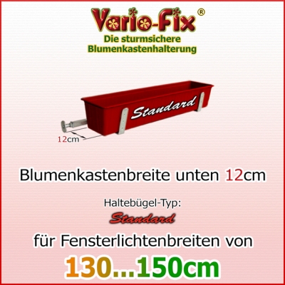 Blumenkastenhalter Standard / 1 Paar HB 12cm / FLB 150cm