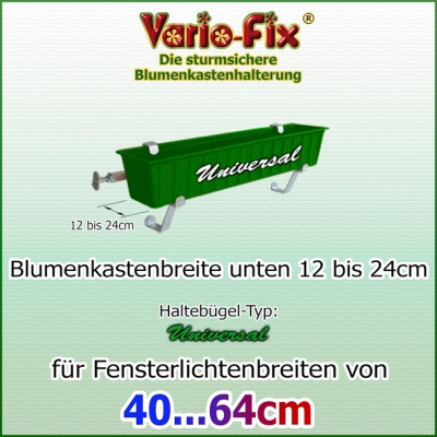 Blumenkastenhalter Universal / 1 Paar HB 12...24cm / FLB 40...64cm