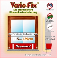 Blumenkastenhalter Standard / 1 Paar HB 12cm / FLB 115...129cm