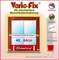 Blumenkastenhalter Standard / 1 Paar HB 12cm / FLB 40...64cm